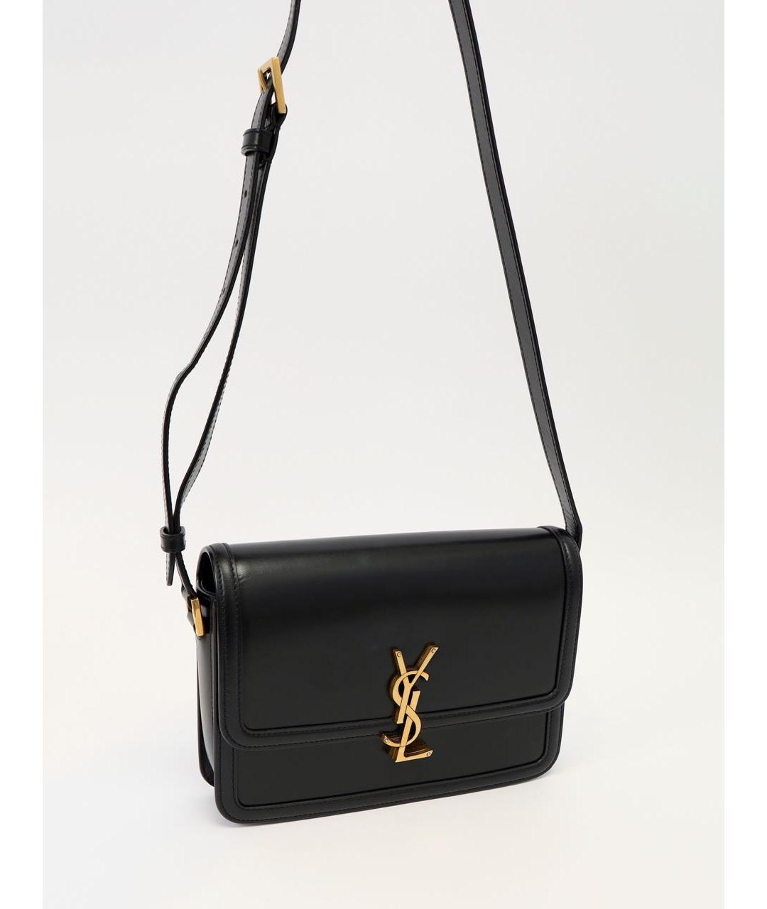 SAINT LAURENT Коричневая кожаная сумка через плечо, фото 2