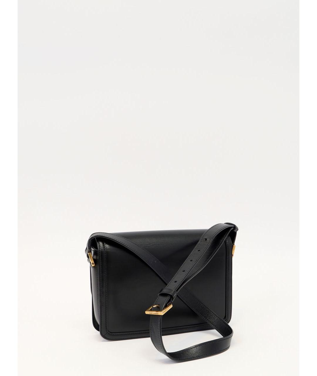 SAINT LAURENT Коричневая кожаная сумка через плечо, фото 3