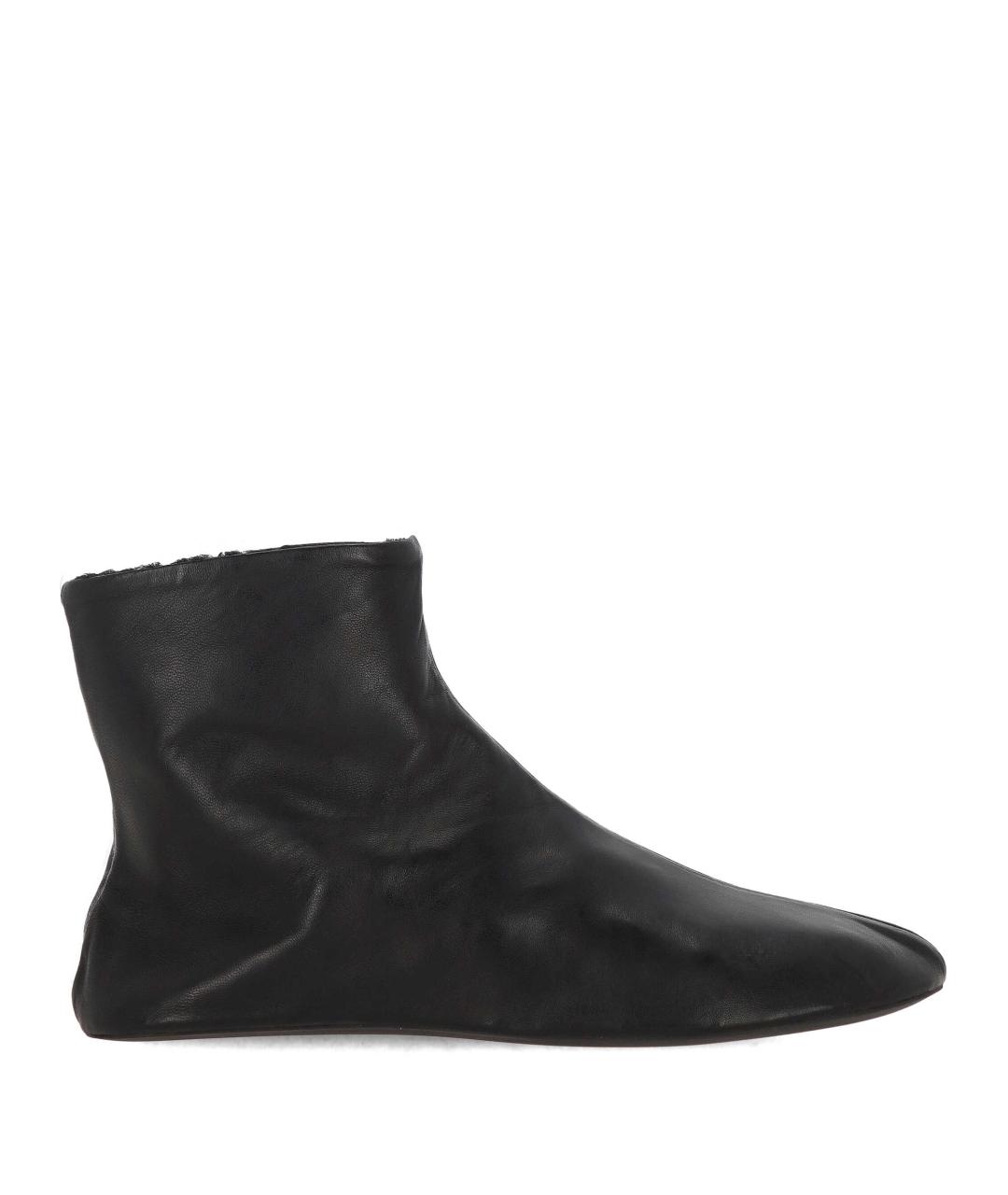 THE ROW Черные кожаные полусапоги, фото 1