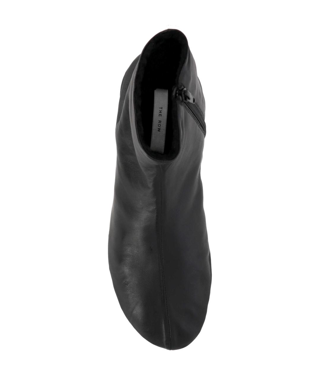 THE ROW Черные кожаные полусапоги, фото 4
