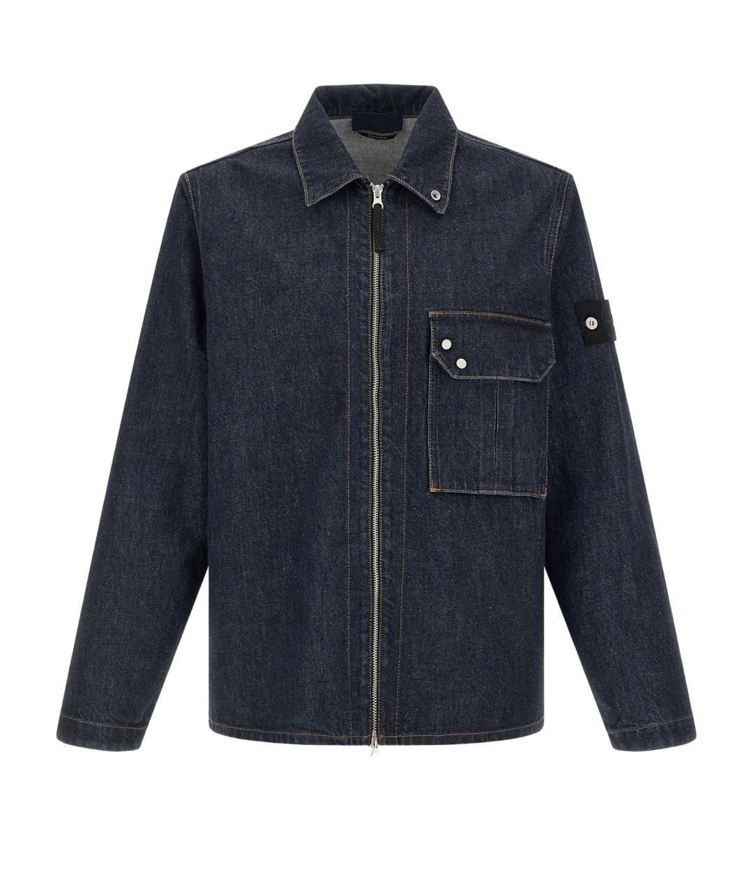 STONE ISLAND Синяя хлопковая кэжуал рубашка, фото 1