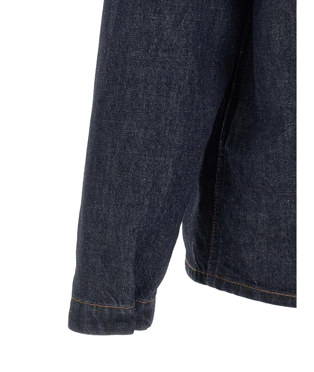 STONE ISLAND Синяя хлопковая кэжуал рубашка, фото 4