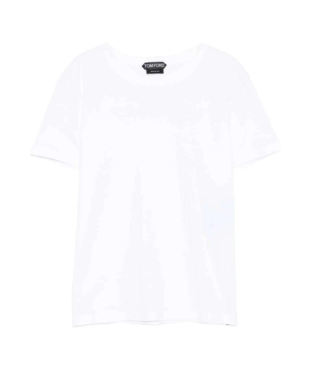 TOM FORD Белая хлопковая футболка, фото 1