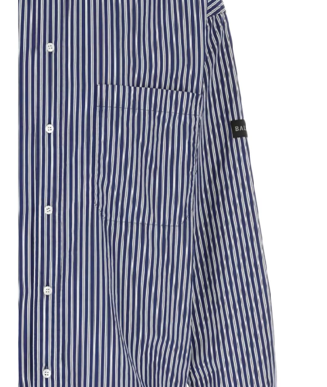 BALENCIAGA Синяя хлопковая кэжуал рубашка, фото 2