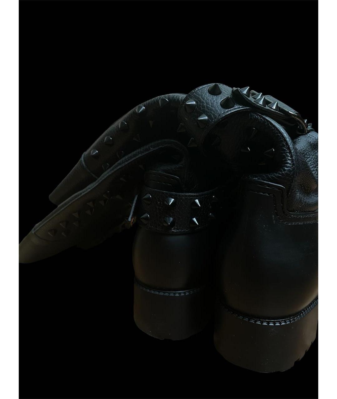 PHILIPP PLEIN Черные кожаные ботинки, фото 5