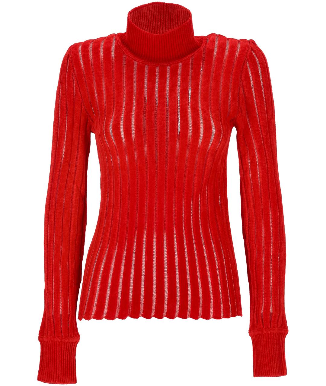 BLUMARINE Красный вискозный джемпер / свитер, фото 1