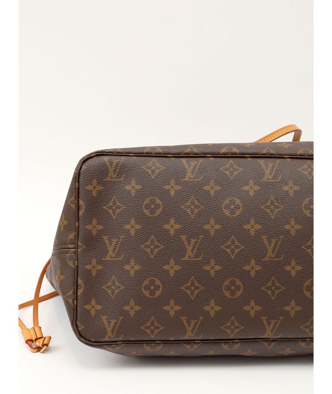 LOUIS VUITTON Коричневая кожаная сумка тоут, фото 6