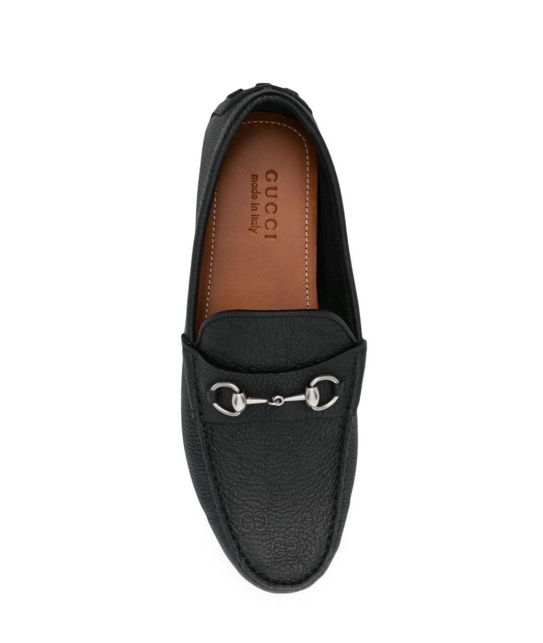 GUCCI Черные кожаные лоферы, фото 4