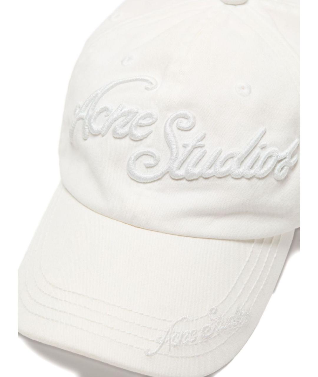 ACNE STUDIOS Белая хлопковая кепка, фото 2