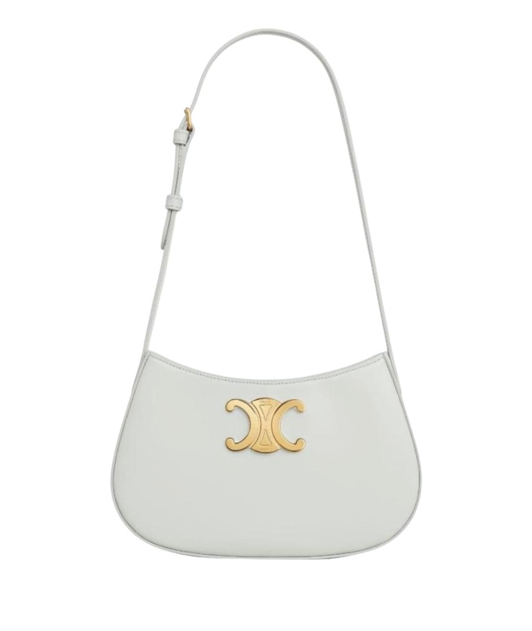 CELINE Белая кожаная сумка через плечо, фото 1
