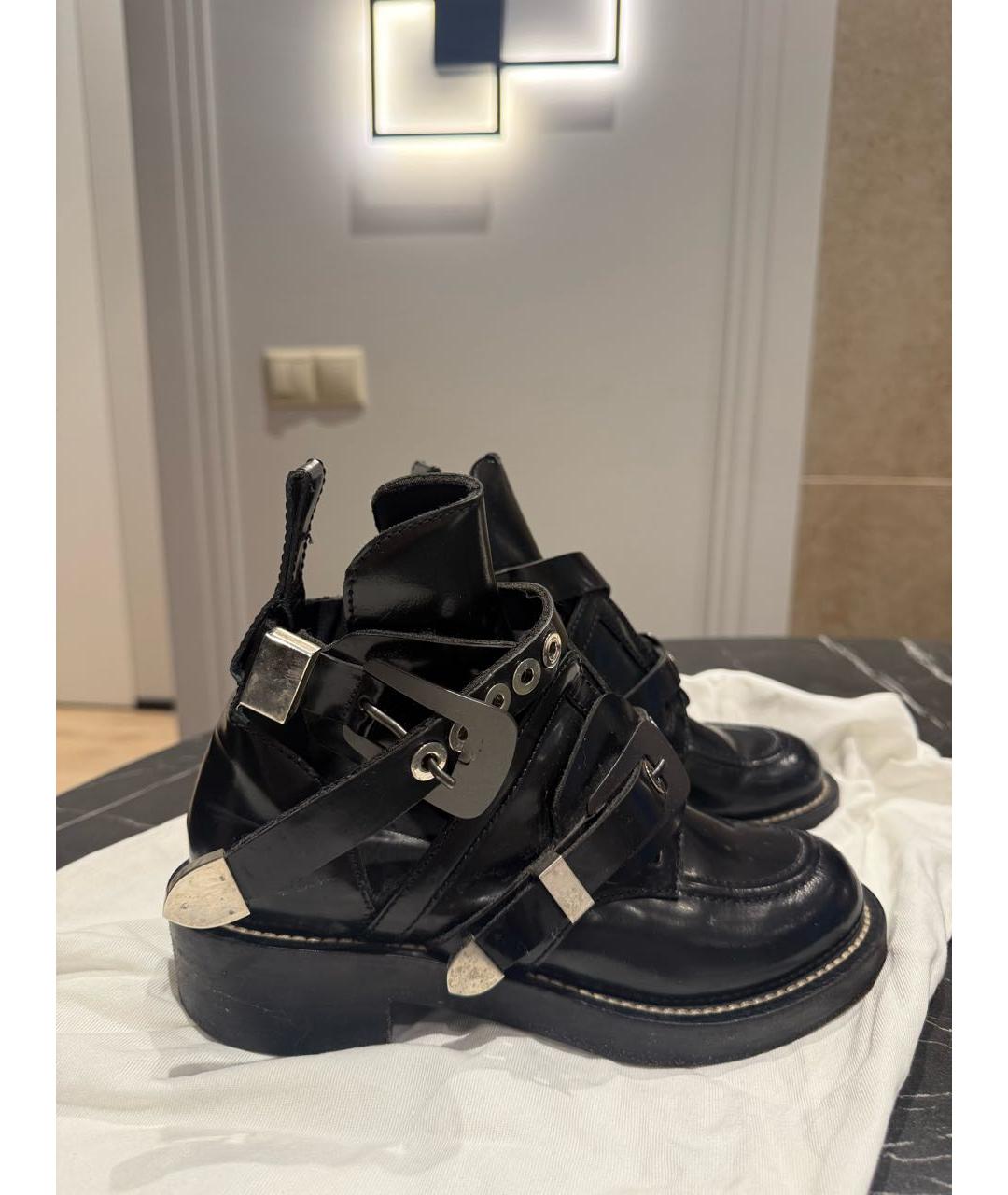 BALENCIAGA Черные ботинки из лакированной кожи, фото 3