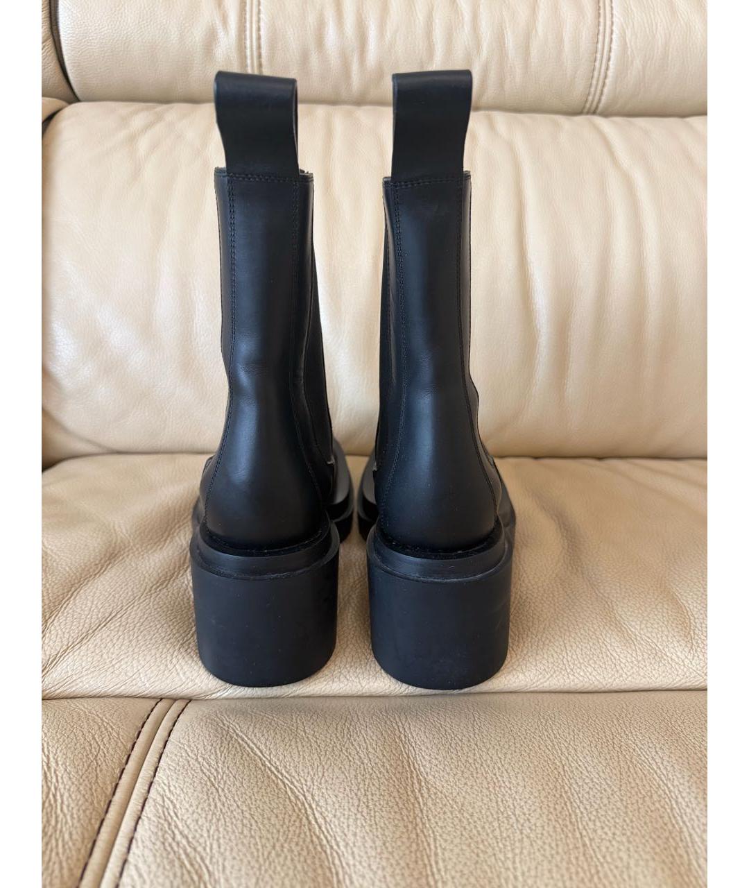 BOTTEGA VENETA Черные кожаные ботинки, фото 4