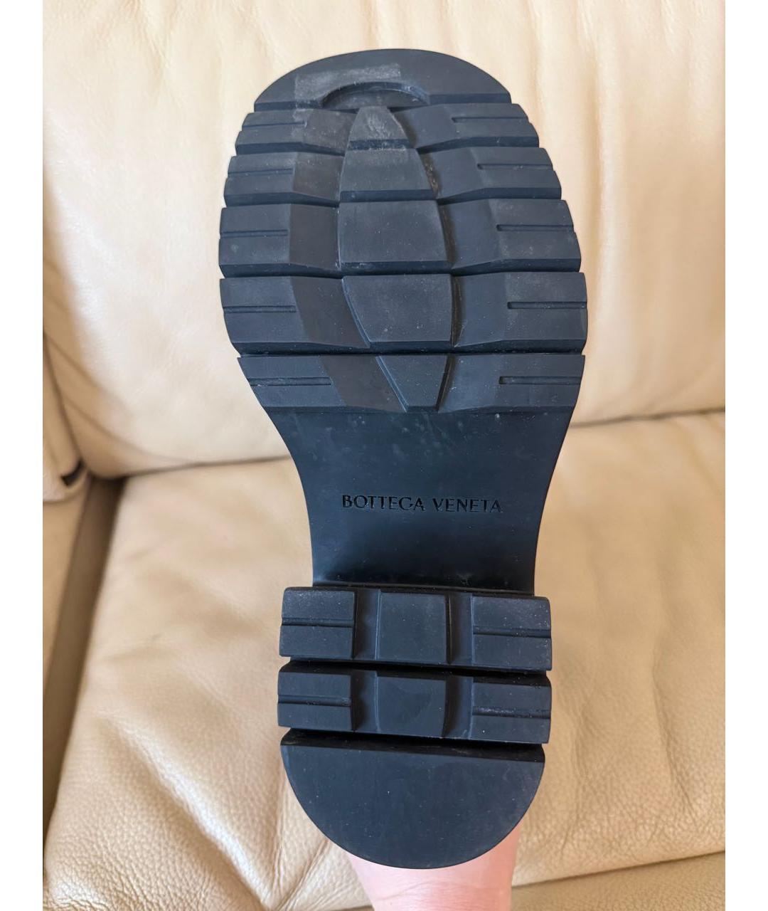 BOTTEGA VENETA Черные кожаные ботинки, фото 5