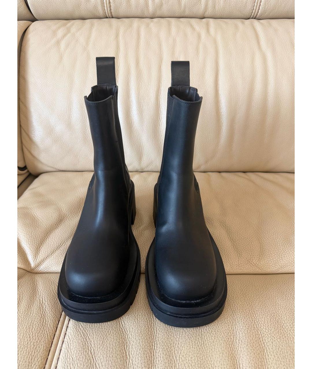 BOTTEGA VENETA Черные кожаные ботинки, фото 2