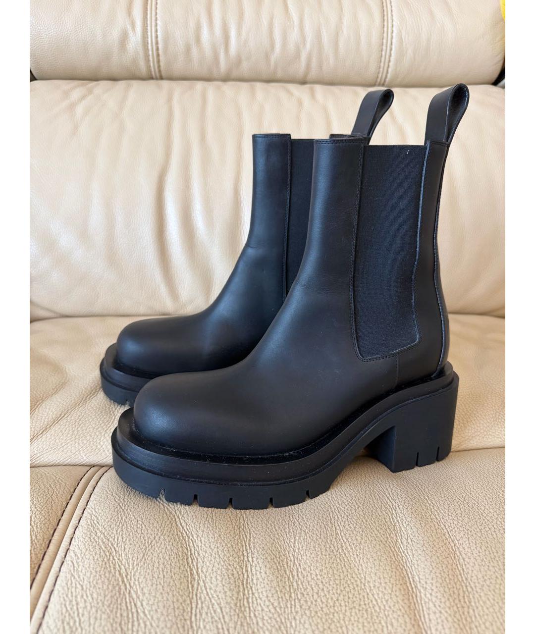 BOTTEGA VENETA Черные кожаные ботинки, фото 8