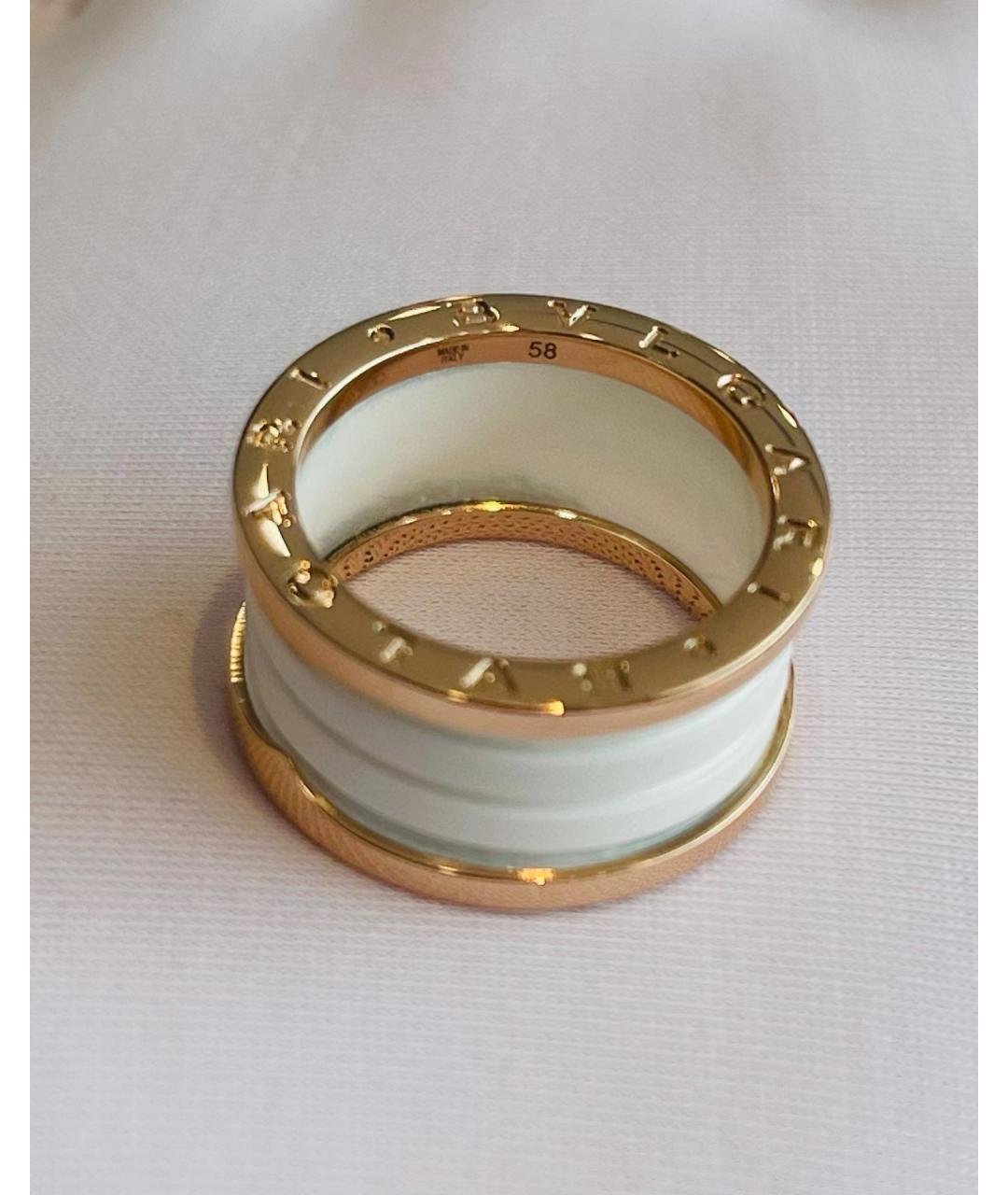 BVLGARI Белое кольцо из розового золота, фото 2