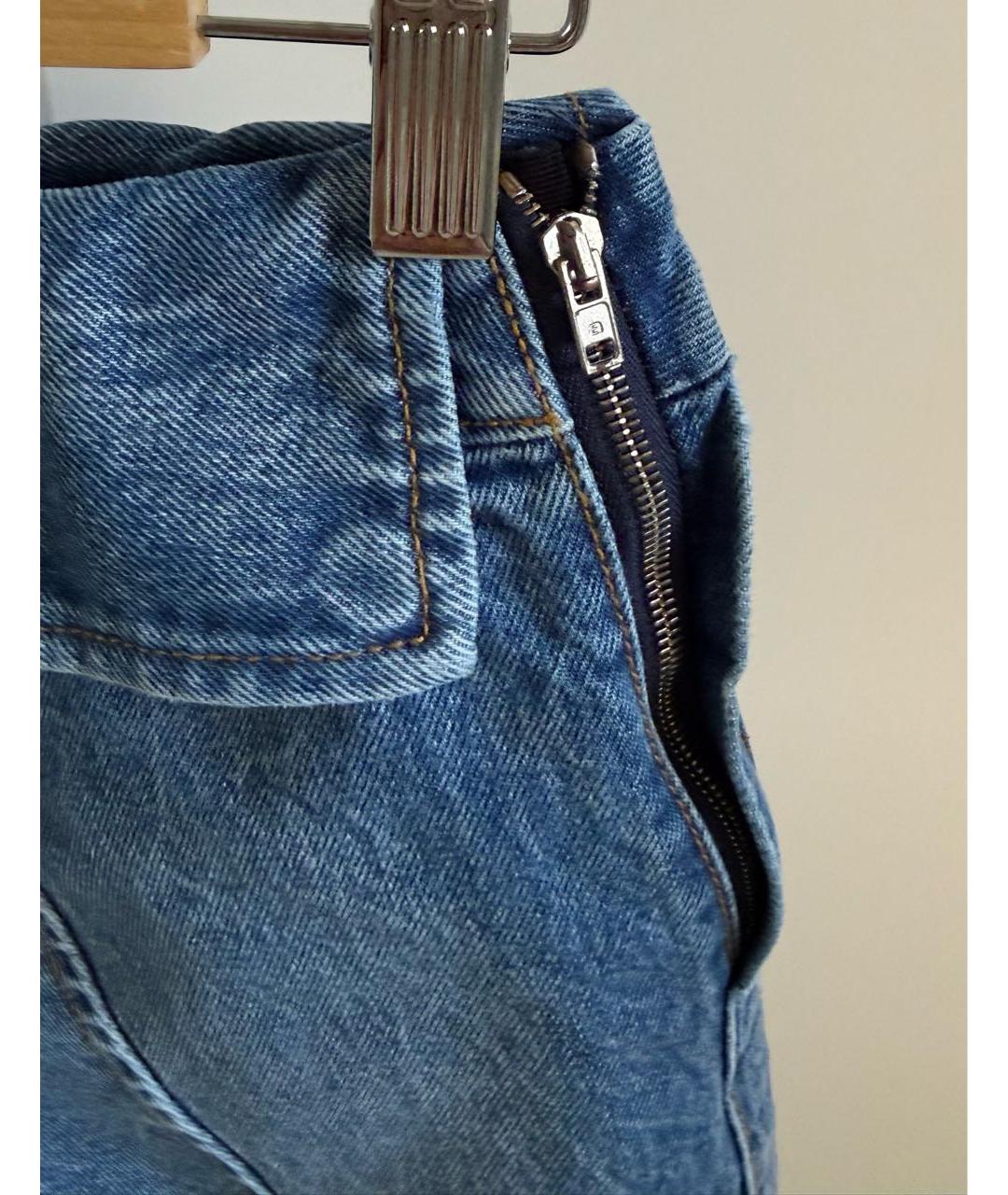 ALEXANDER WANG Синяя деним юбка мини, фото 4