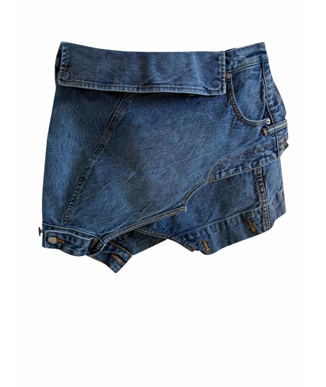 ALEXANDER WANG Синяя деним юбка мини, фото 1