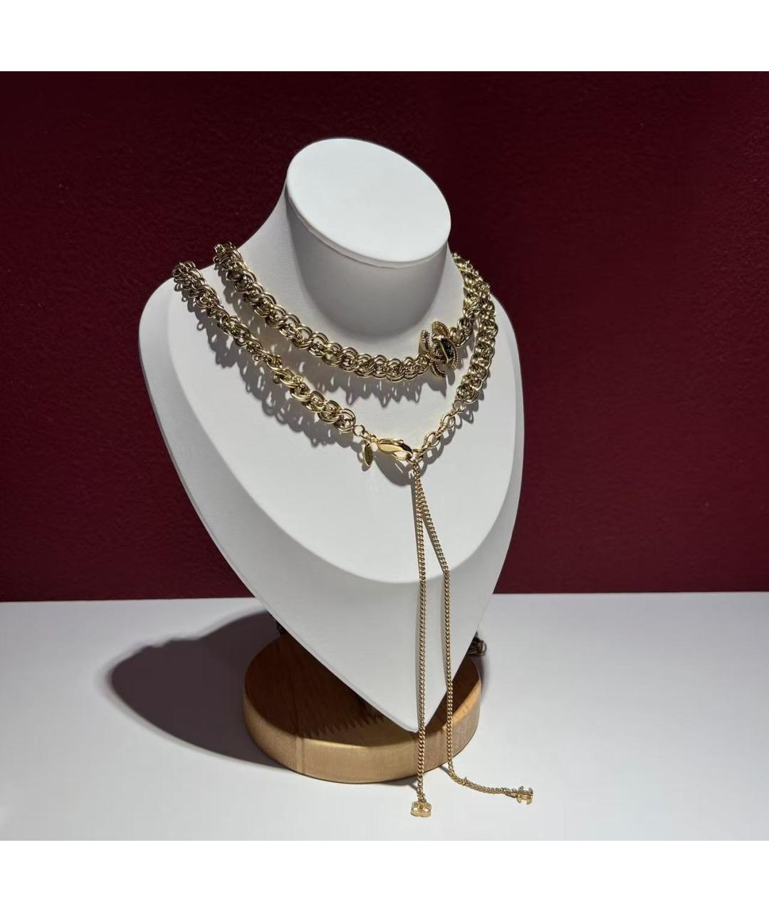 CHANEL Золотое металлическое колье, фото 3