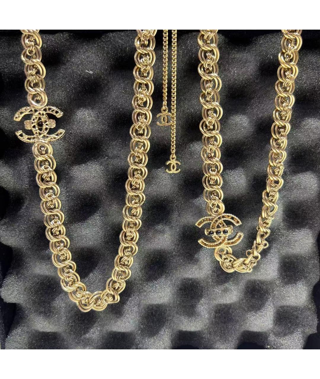 CHANEL Золотое металлическое колье, фото 2