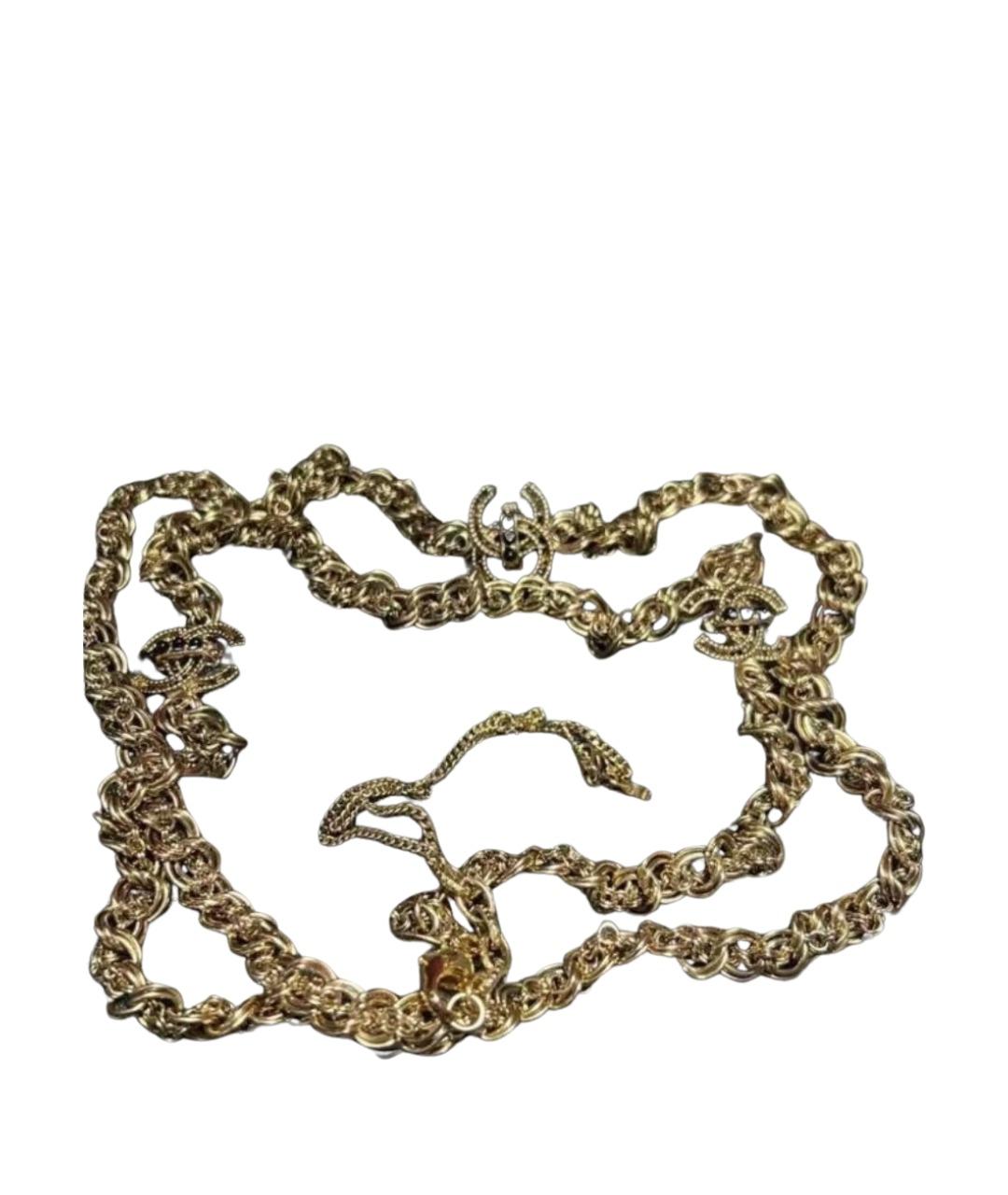 CHANEL Золотое металлическое колье, фото 1