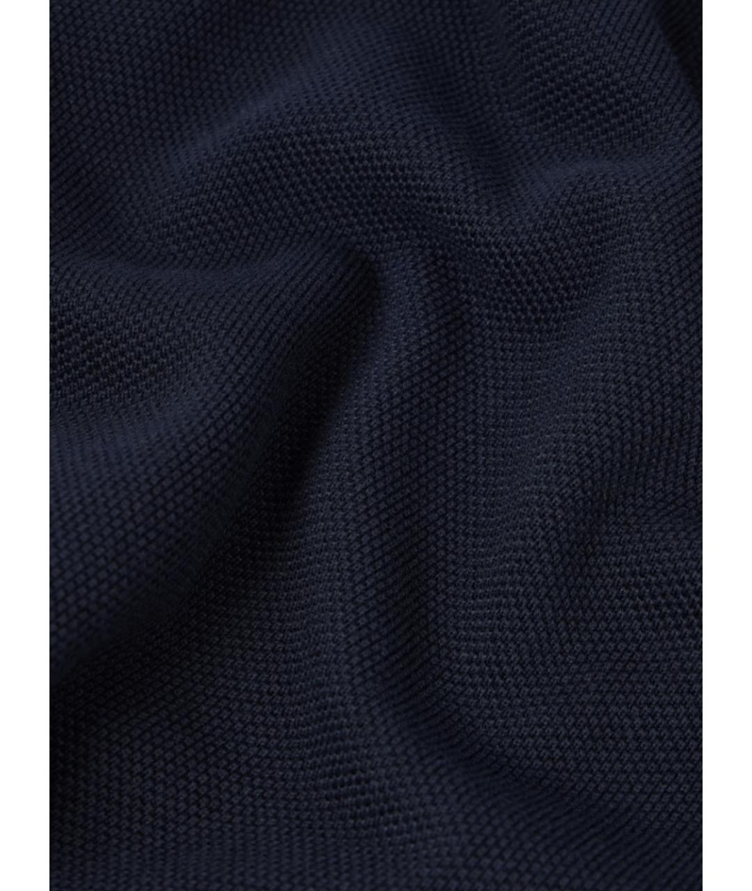 STONE ISLAND Темно-синее хлопковое поло с коротким рукавом, фото 4