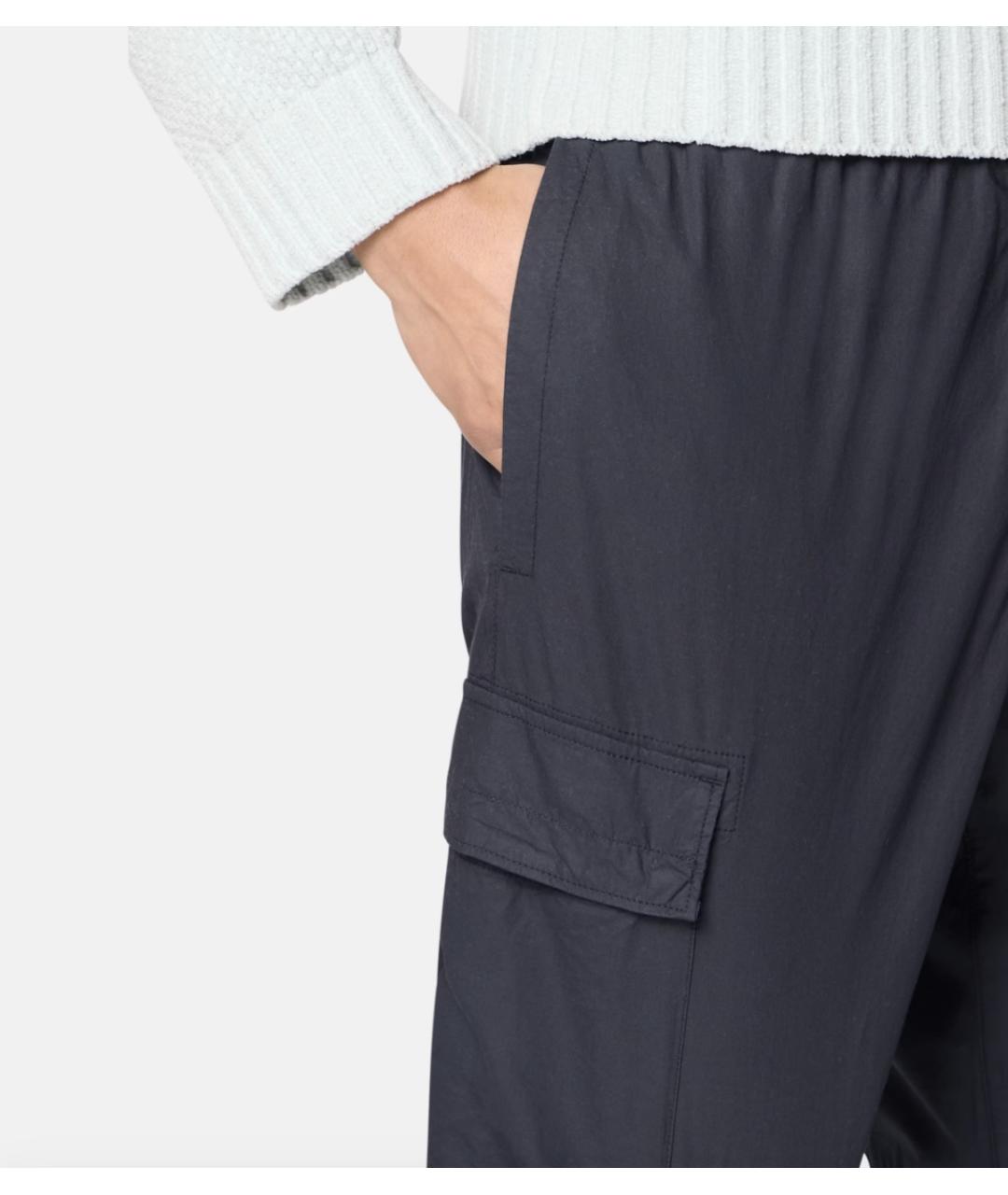 STONE ISLAND Синие хлопко-эластановые повседневные брюки, фото 3