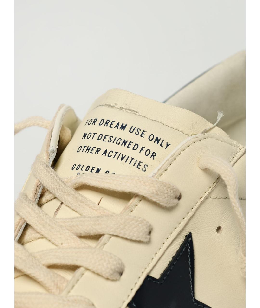 GOLDEN GOOSE DELUXE BRAND Бежевые кожаные низкие кроссовки / кеды, фото 4