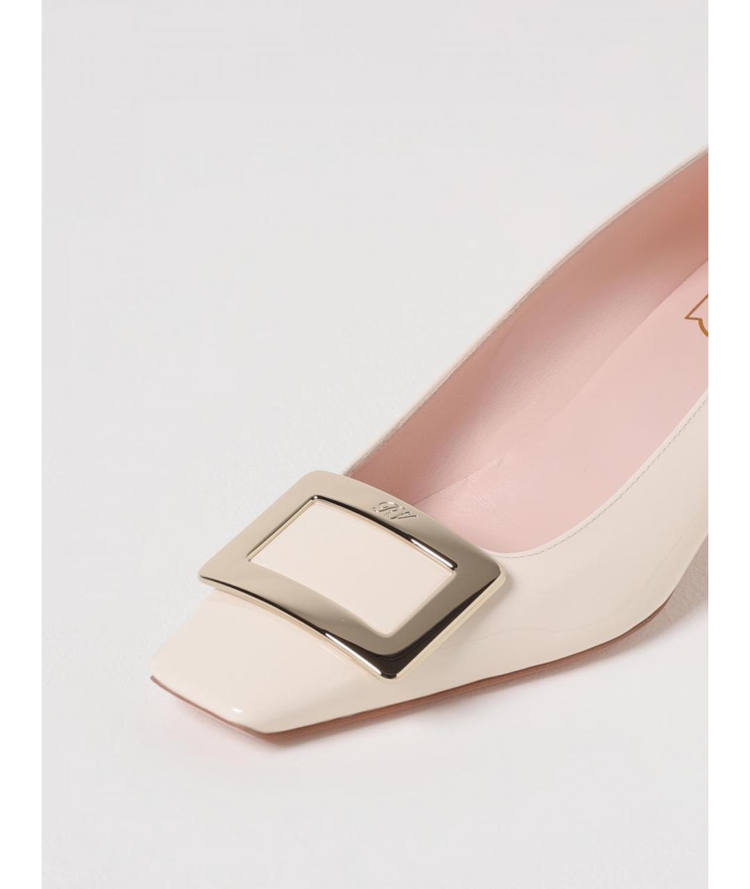 ROGER VIVIER Бежевые кожаные туфли, фото 4