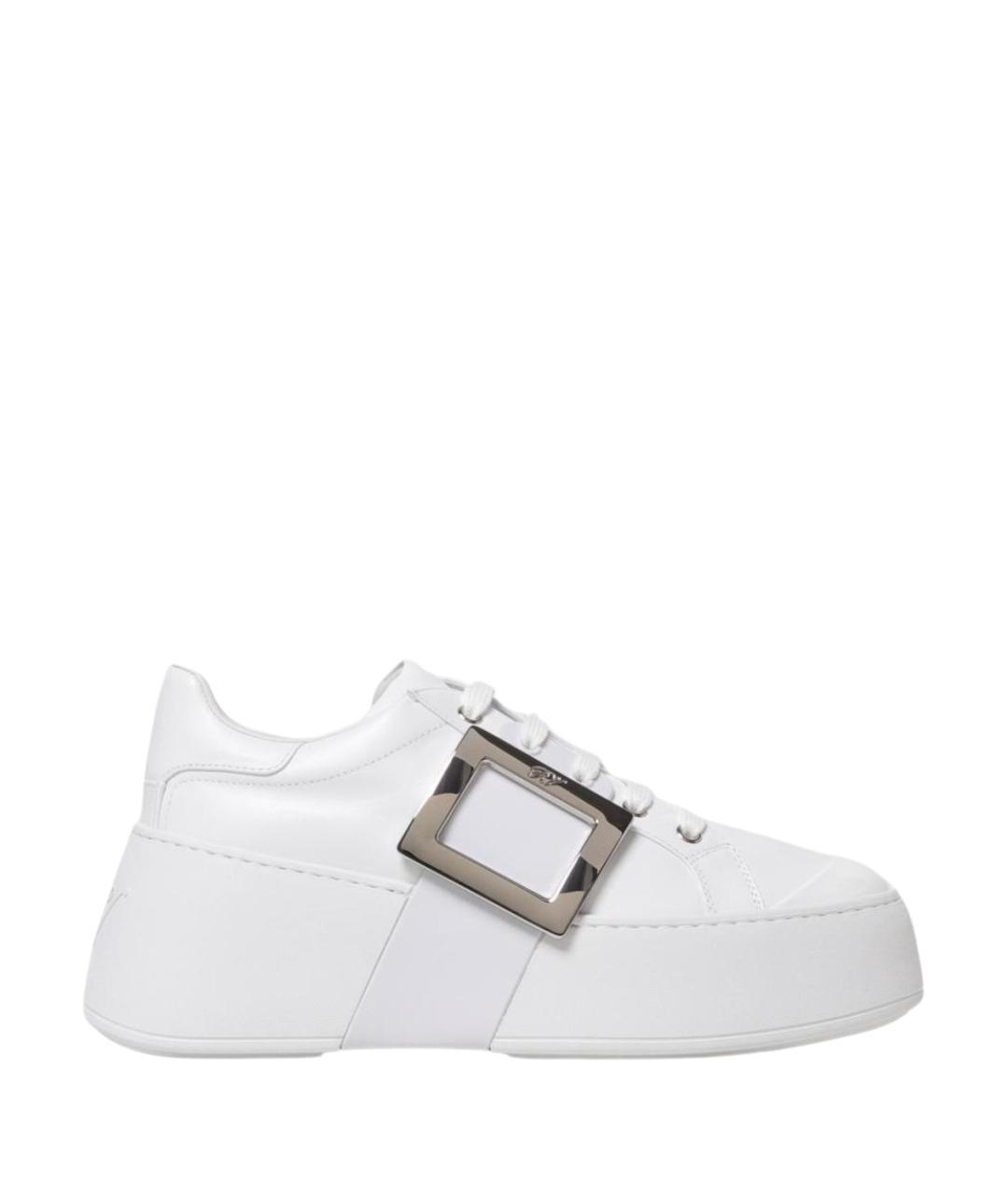 ROGER VIVIER Белые кожаные кроссовки, фото 1