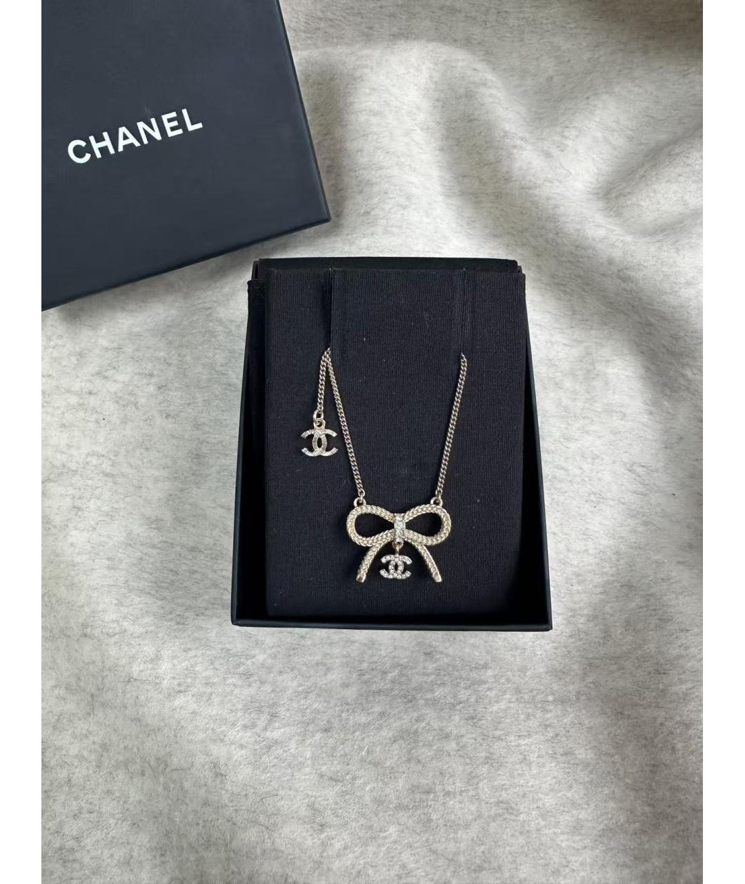 CHANEL Золотое металлическое колье, фото 2