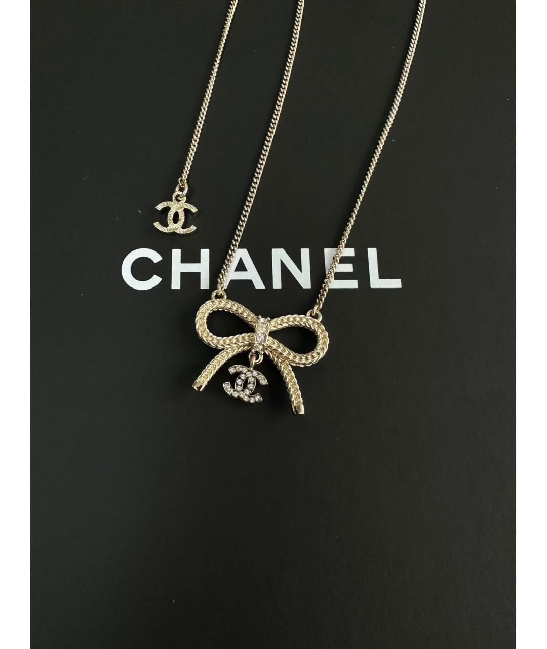 CHANEL Золотое металлическое колье, фото 4