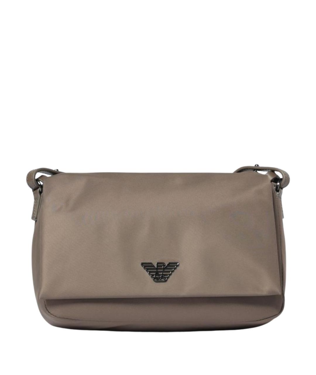EMPORIO ARMANI Бежевая синтетическая сумка на плечо, фото 1