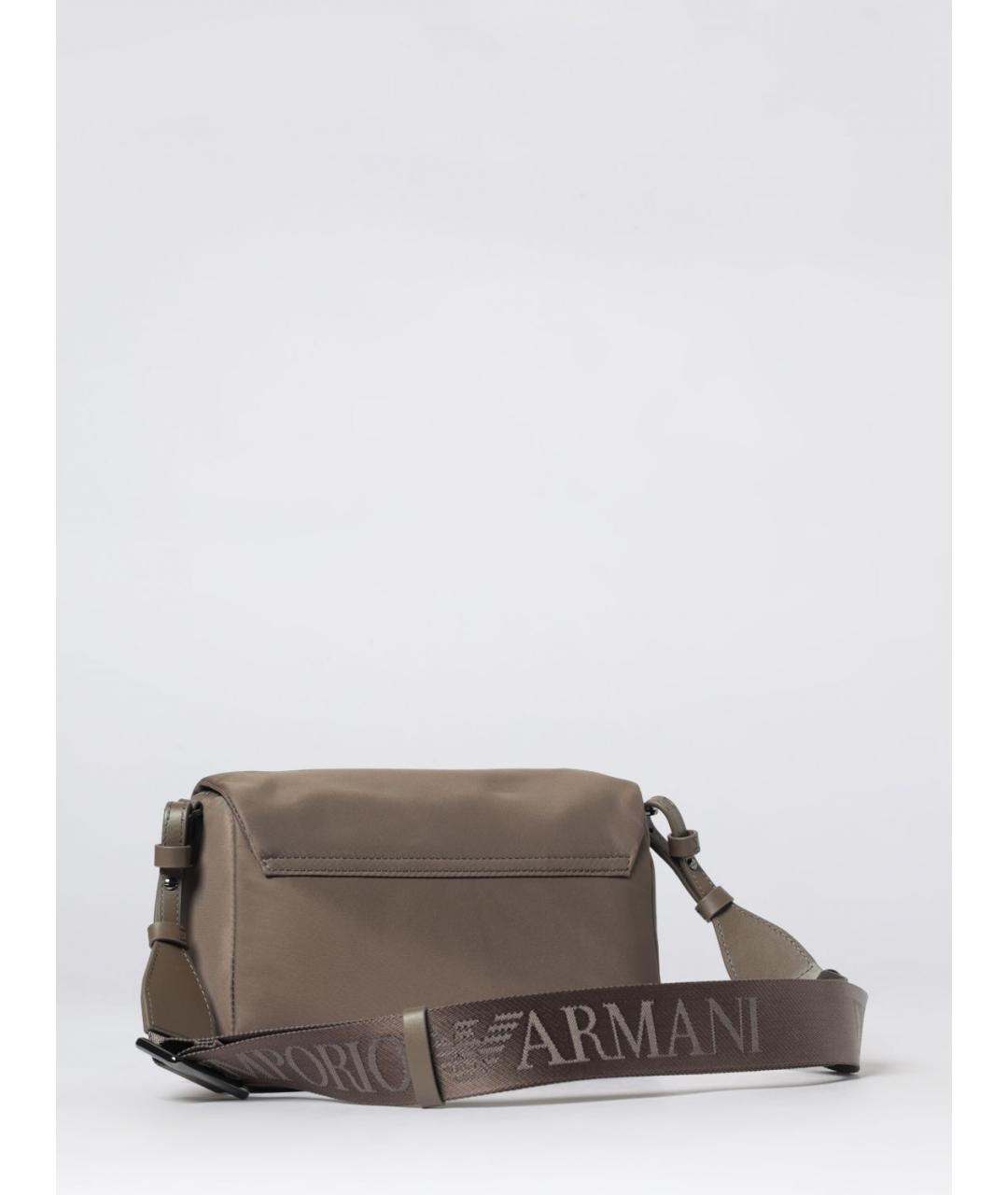 EMPORIO ARMANI Бежевая синтетическая сумка на плечо, фото 2