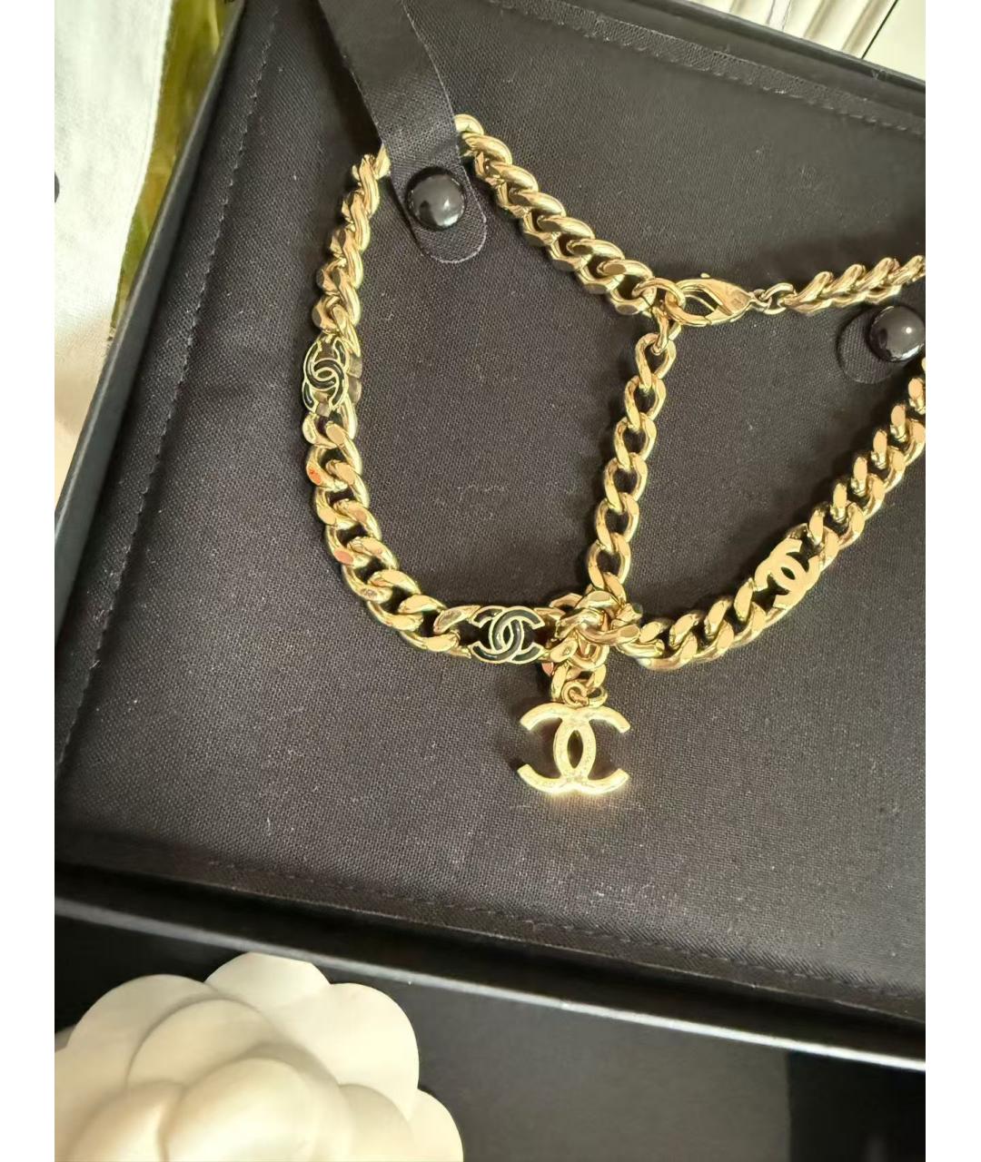 CHANEL Золотое металлическое колье, фото 5