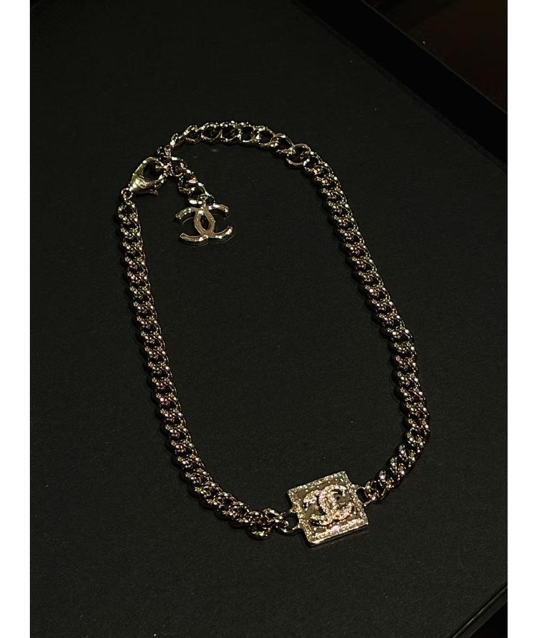 CHANEL Золотое металлическое колье, фото 3