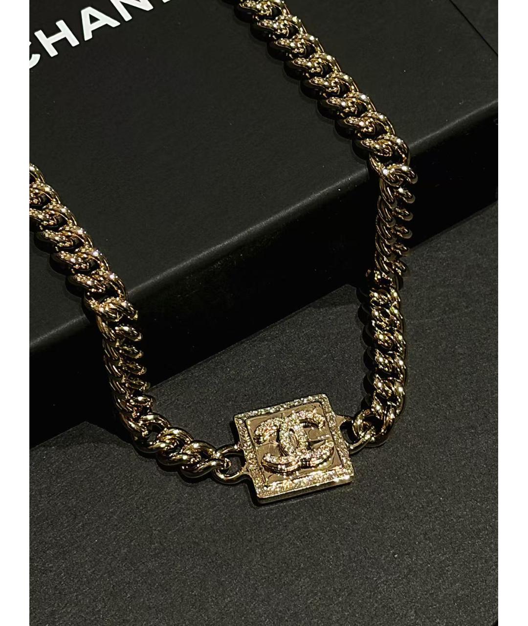 CHANEL Золотое металлическое колье, фото 2