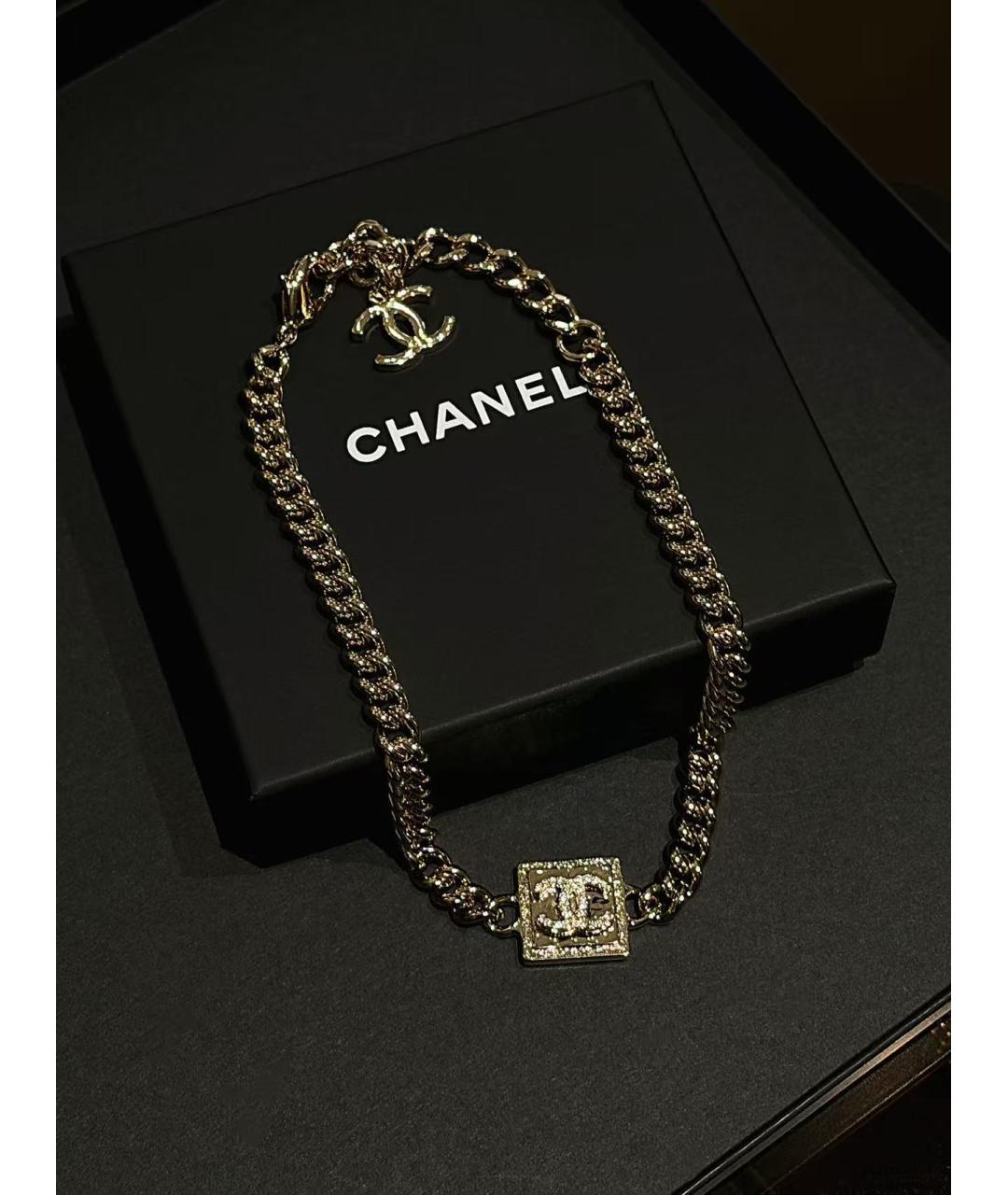CHANEL Золотое металлическое колье, фото 5