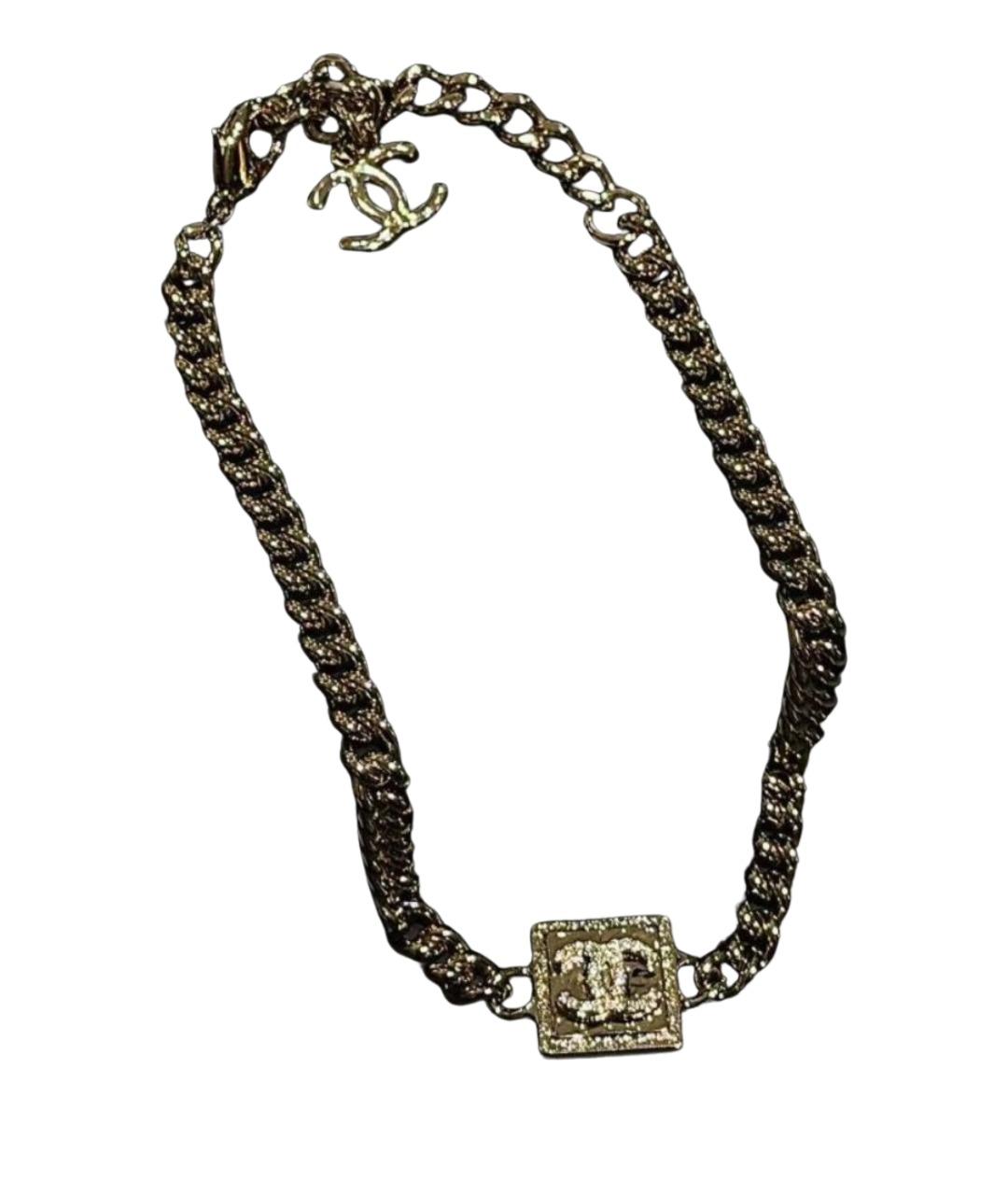 CHANEL Золотое металлическое колье, фото 1
