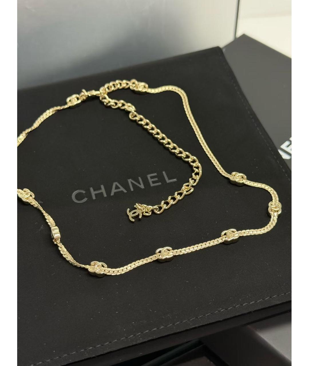 CHANEL Золотое металлическое колье, фото 2