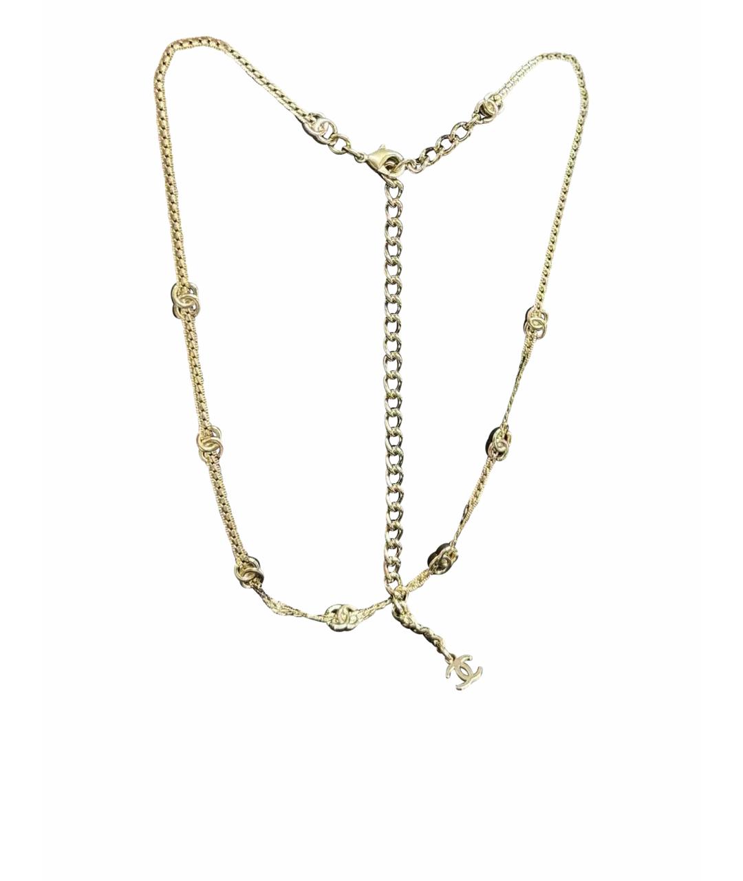 CHANEL Золотое металлическое колье, фото 1