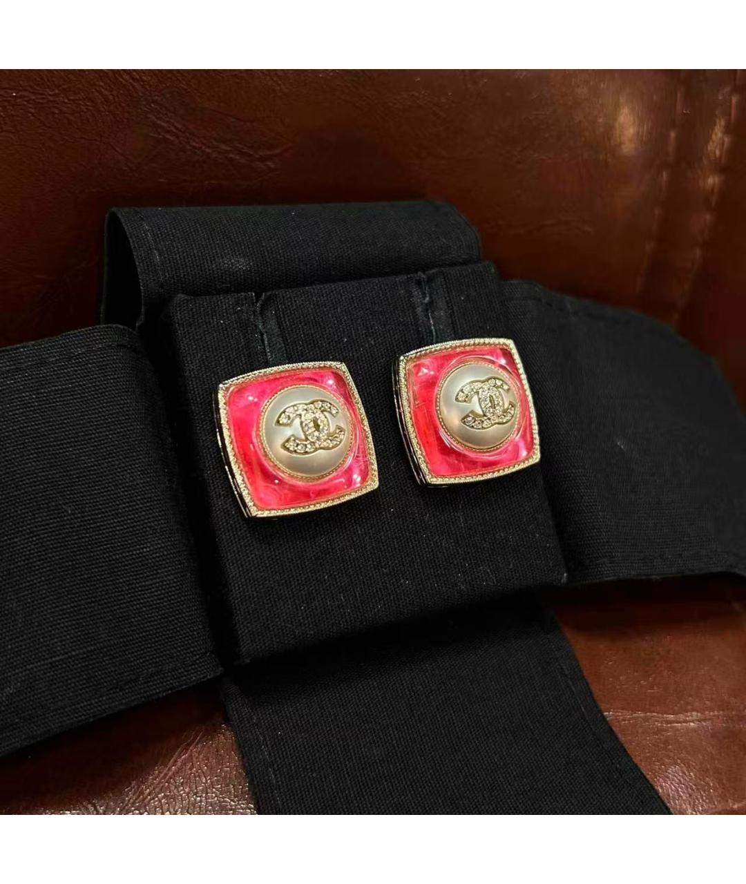CHANEL Красные серьги, фото 3