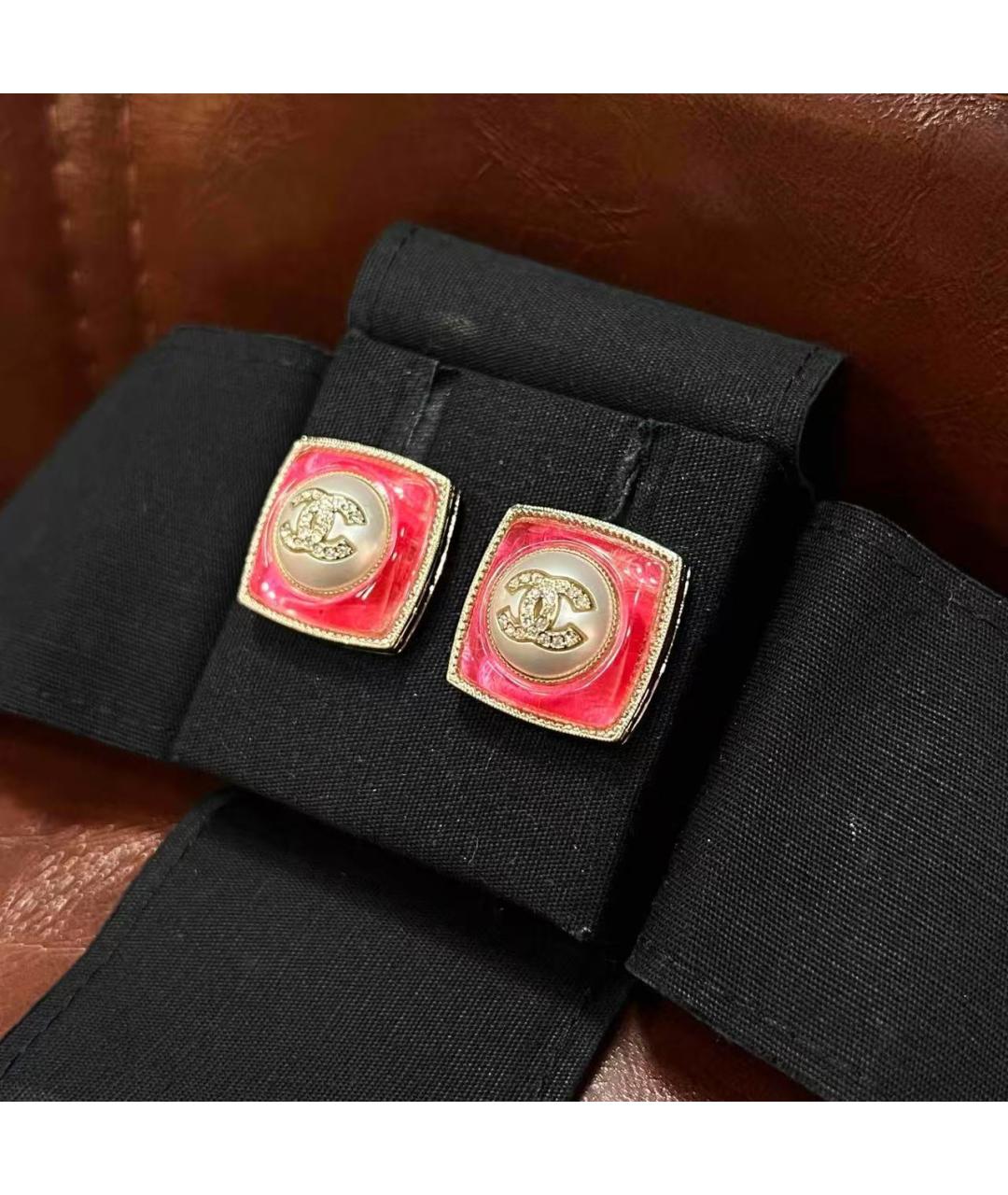 CHANEL Красные серьги, фото 4