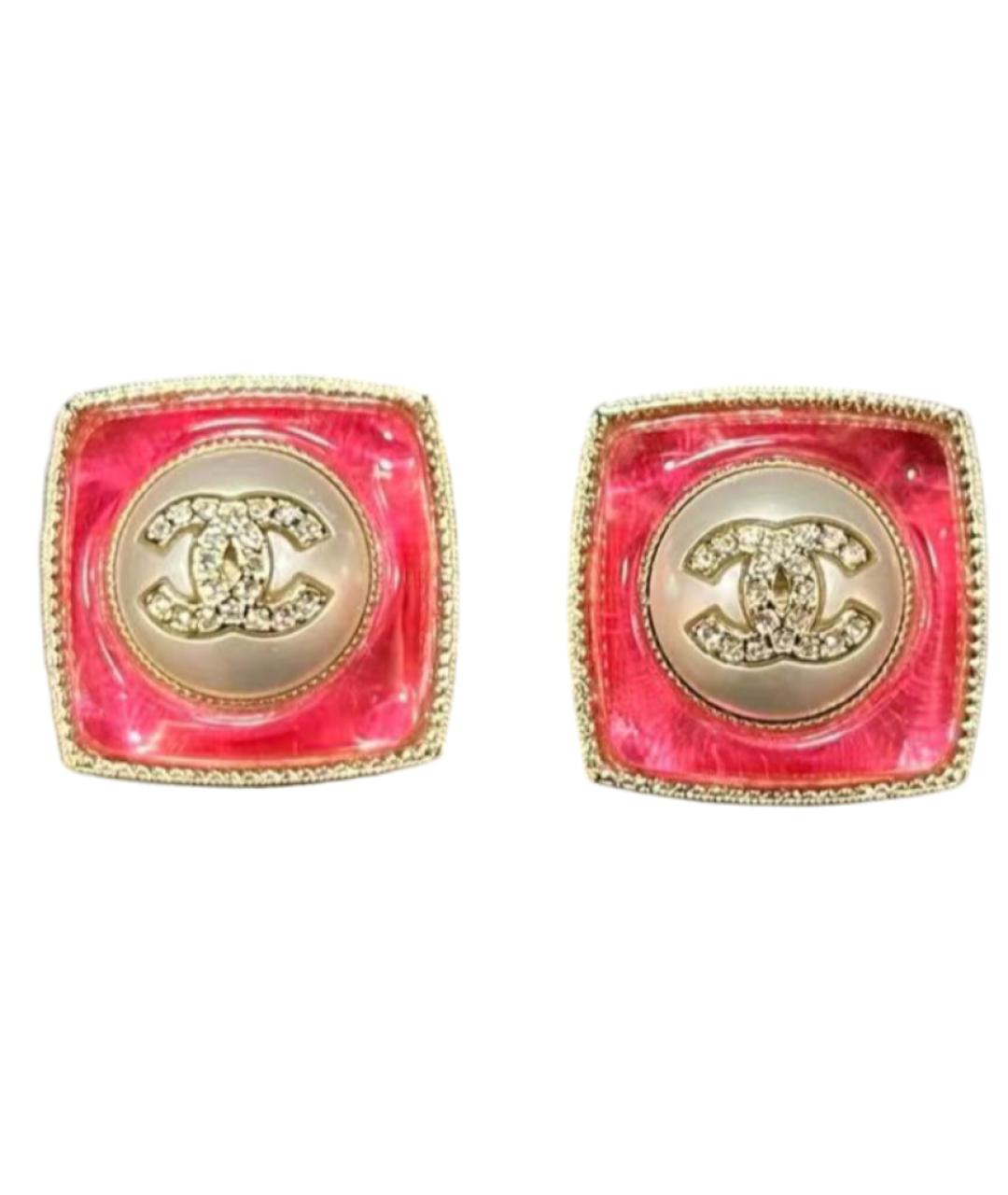 CHANEL Красные серьги, фото 1
