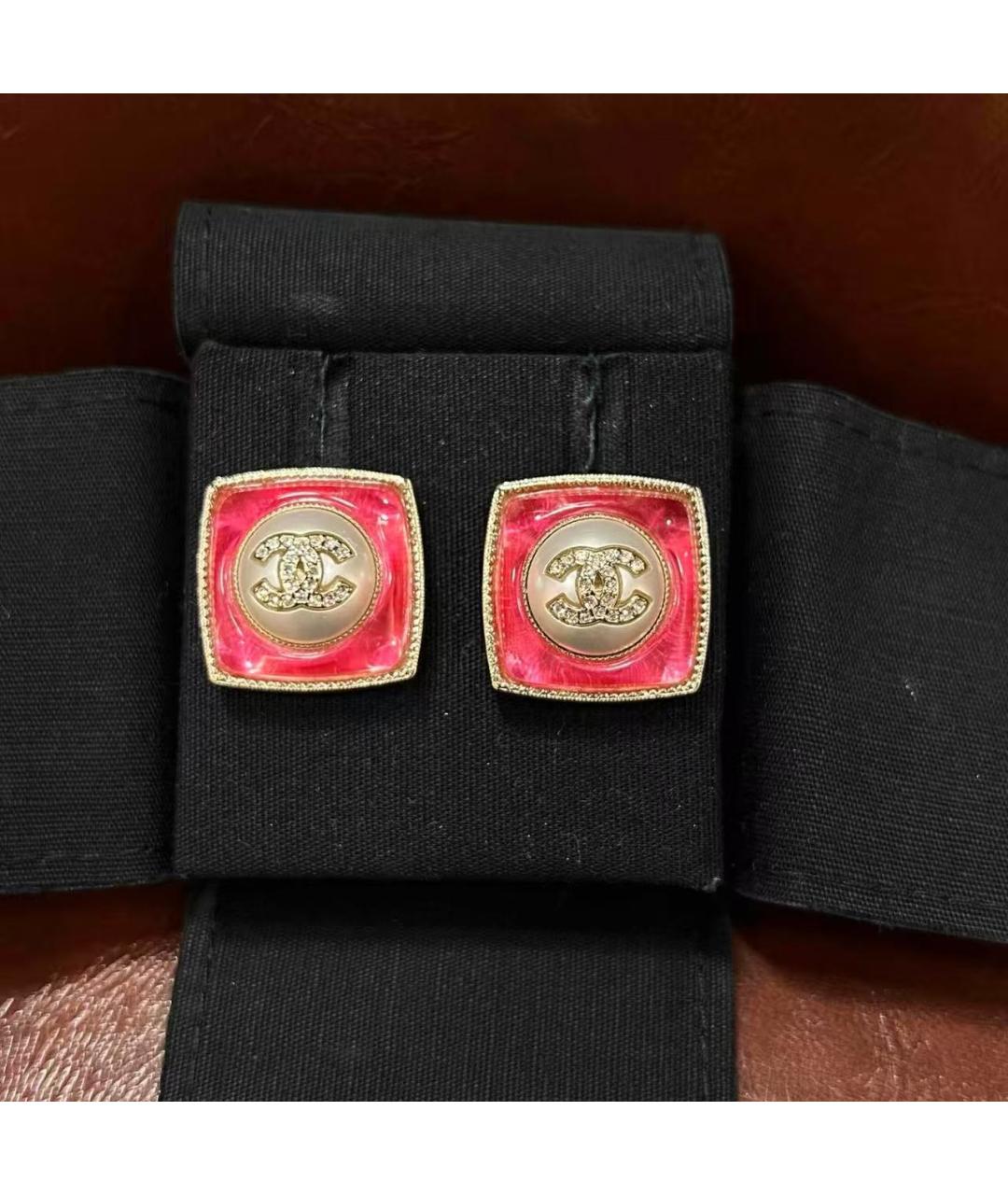 CHANEL Красные серьги, фото 2