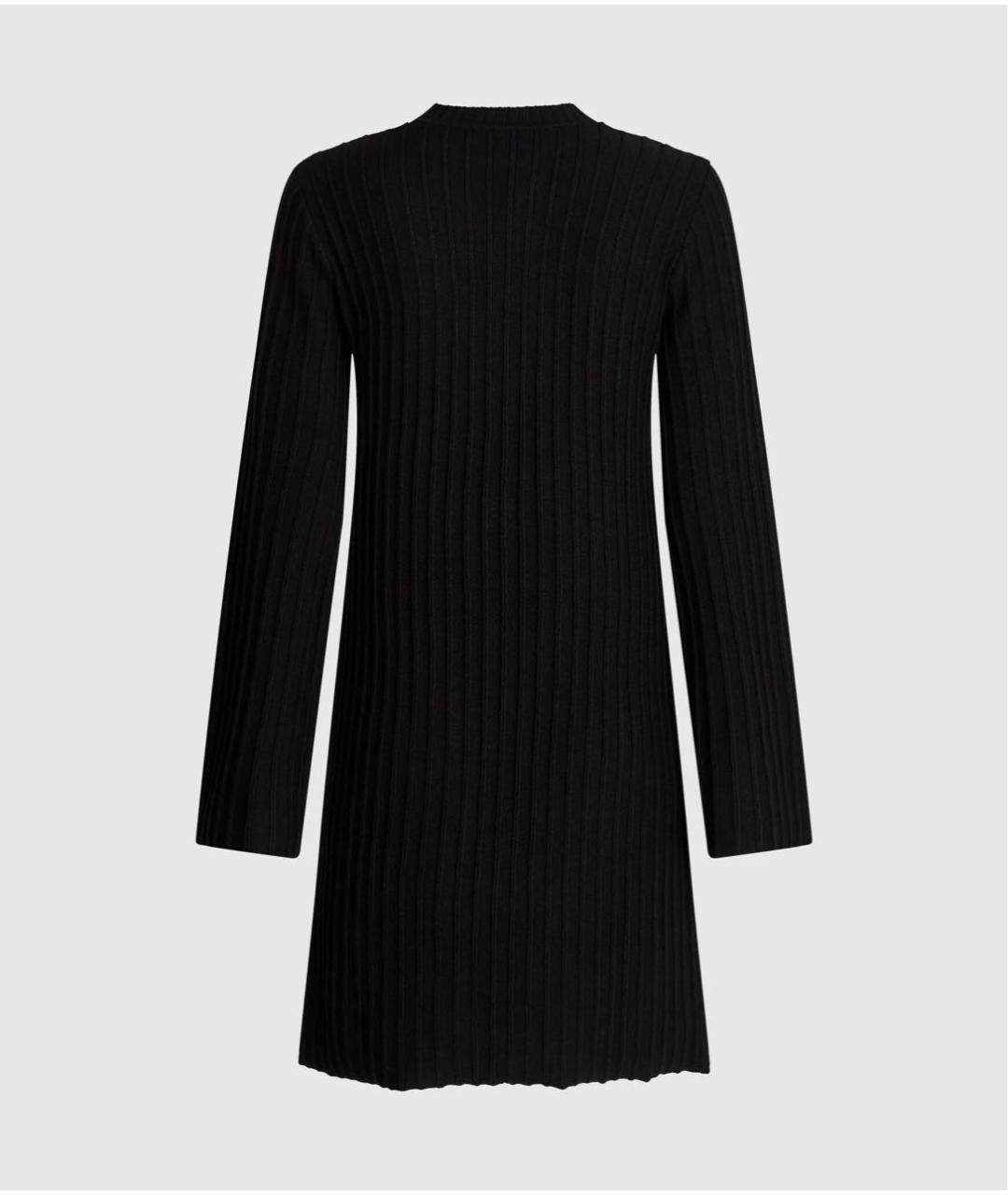 KARL LAGERFELD Черное хлопко-эластановое повседневное платье, фото 2