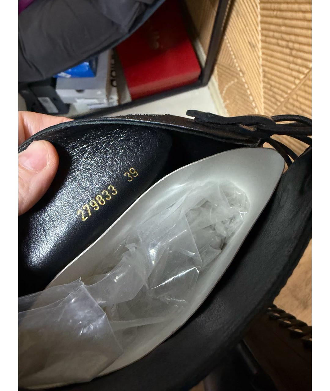 ALEXANDER MCQUEEN Черные кожаные сапоги, фото 5