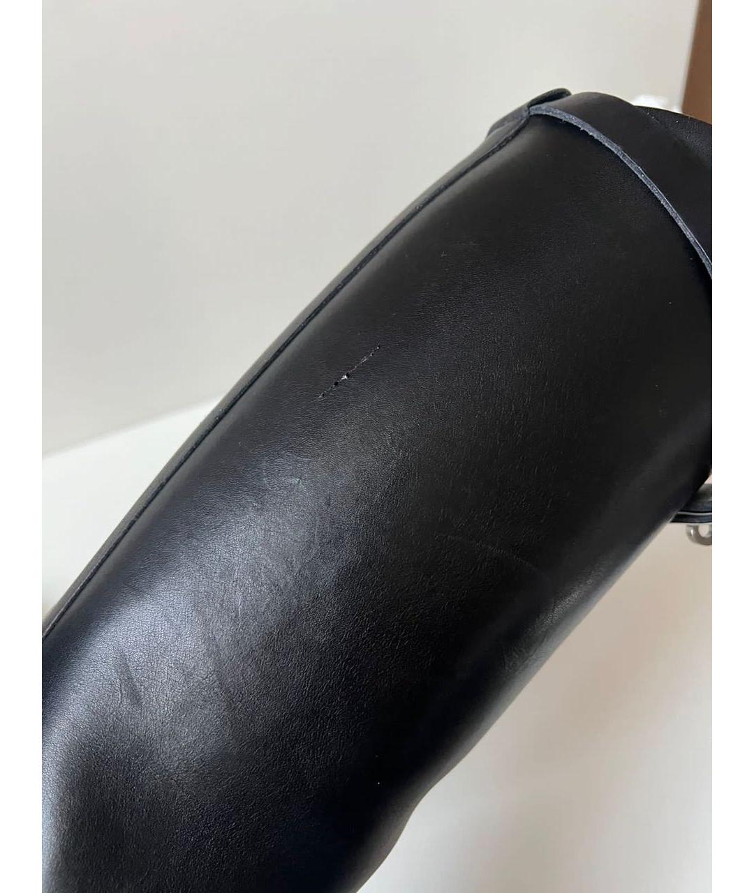 HERMES Черные кожаные сапоги, фото 8