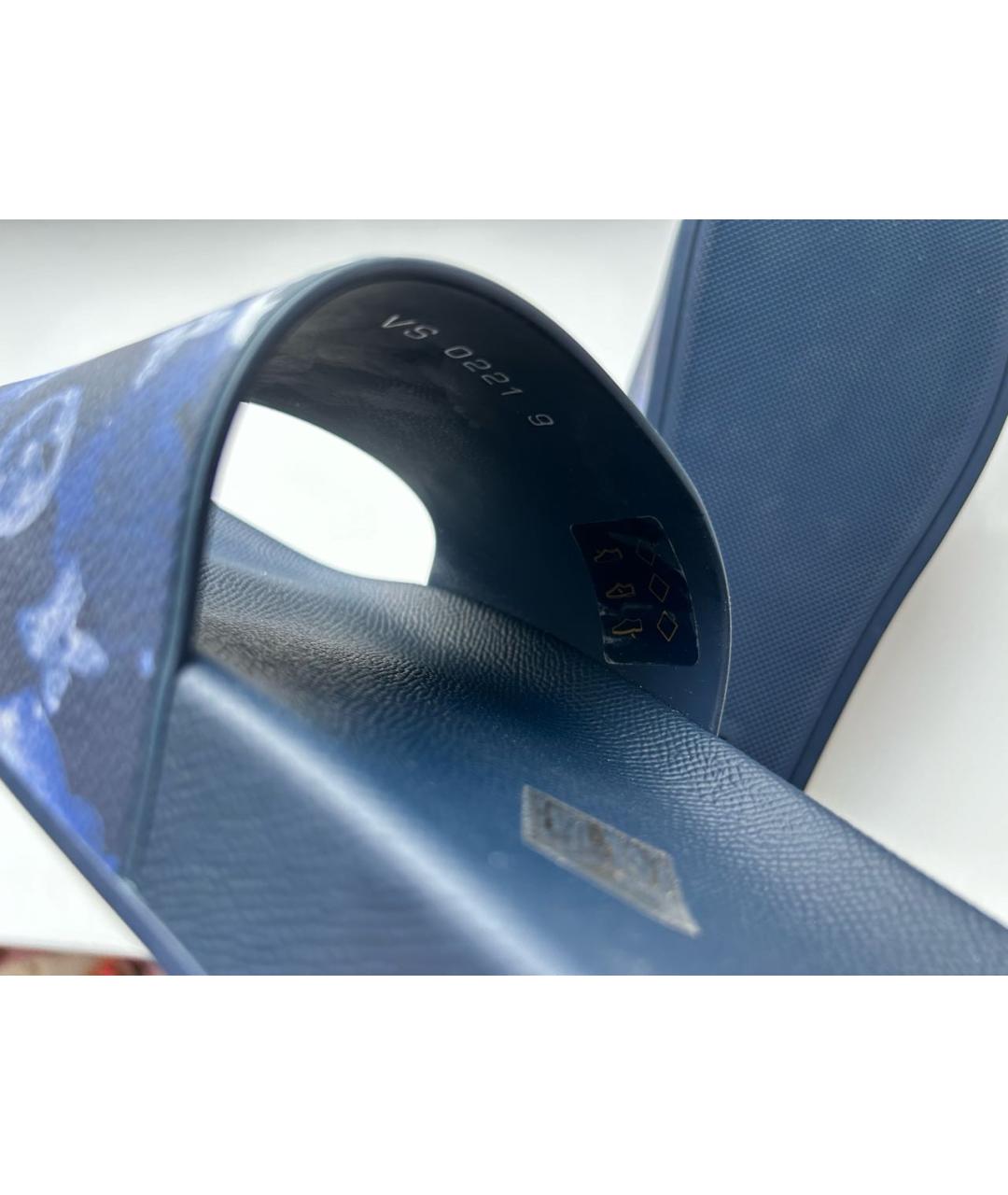 LOUIS VUITTON Синие шлепанцы, фото 2