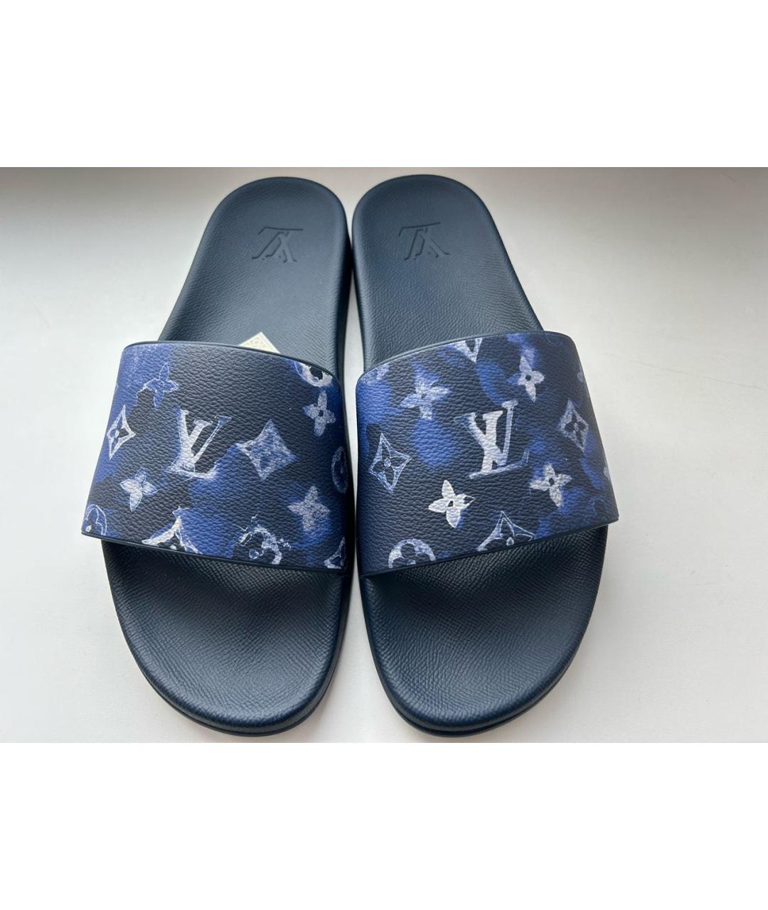 LOUIS VUITTON Синие шлепанцы, фото 5